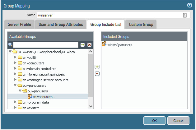 GroupMapping-GroupIncludeList2 GroupMapping-GroupIncludeList2
